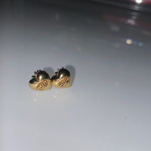 Juicy couture gold heart earrings